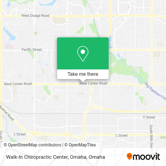 Walk-In Chiropractic Center, Omaha map