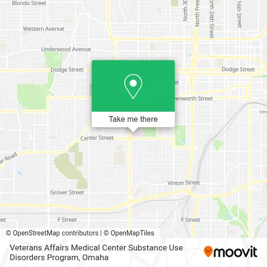 Veterans Affairs Medical Center Substance Use Disorders Program map