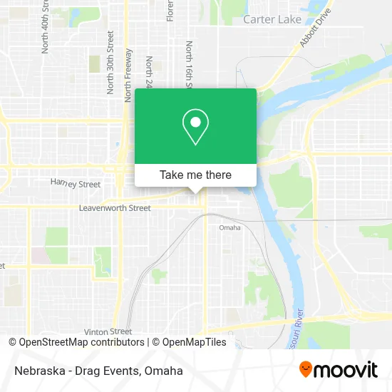 Nebraska - Drag Events map