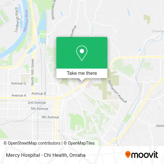 Mercy Hospital - Chi Health map