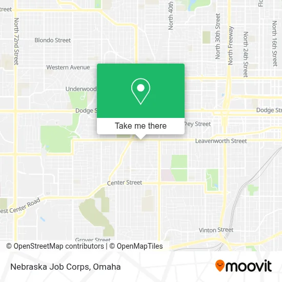 Nebraska Job Corps map