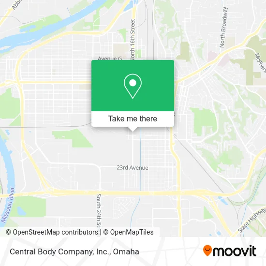 Central Body Company, Inc. map
