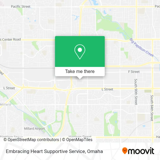 Embracing Heart Supportive Service map