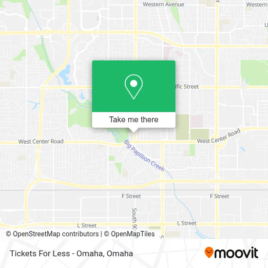 Tickets For Less - Omaha map