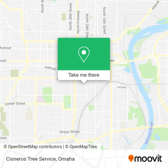 Cisneros Tree Service map