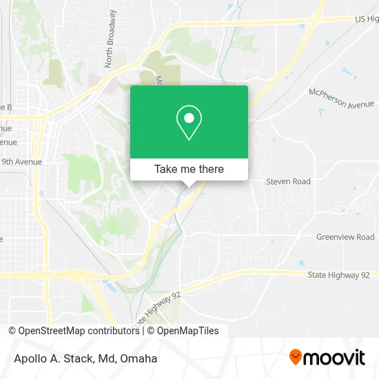 Apollo A. Stack, Md map