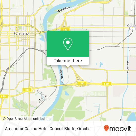 Ameristar Casino Hotel Council Bluffs map