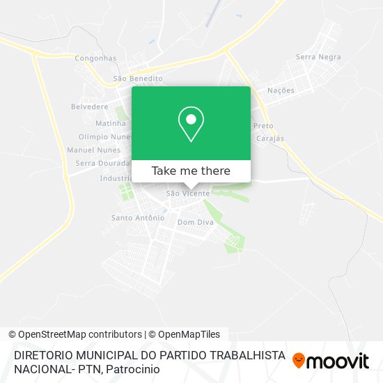 Mapa DIRETORIO MUNICIPAL DO PARTIDO TRABALHISTA NACIONAL- PTN