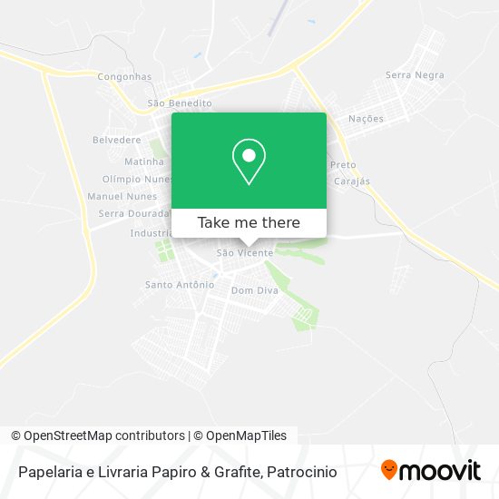 Mapa Papelaria e Livraria Papiro & Grafite