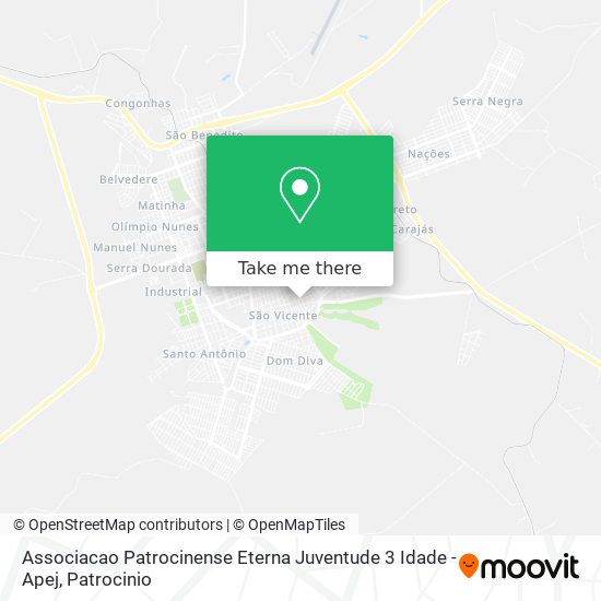 Mapa Associacao Patrocinense Eterna Juventude 3 Idade - Apej