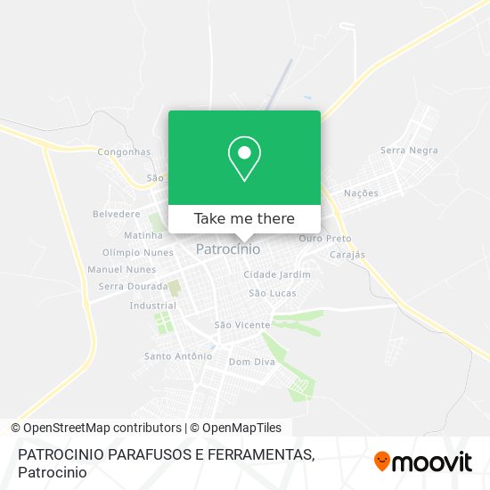 Mapa PATROCINIO PARAFUSOS E FERRAMENTAS