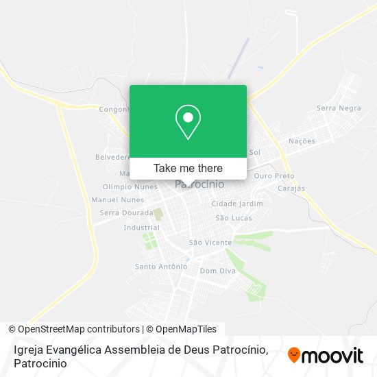 Igreja Evangélica Assembleia de Deus Patrocínio map