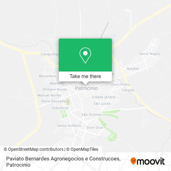 Mapa Paviato Bernardes Agronegocios e Construcoes