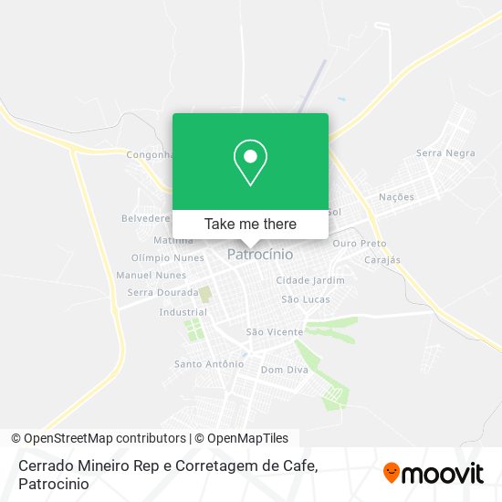 Mapa Cerrado Mineiro Rep e Corretagem de Cafe