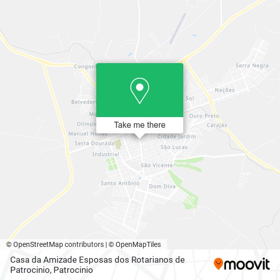 Casa da Amizade Esposas dos Rotarianos de Patrocinio map