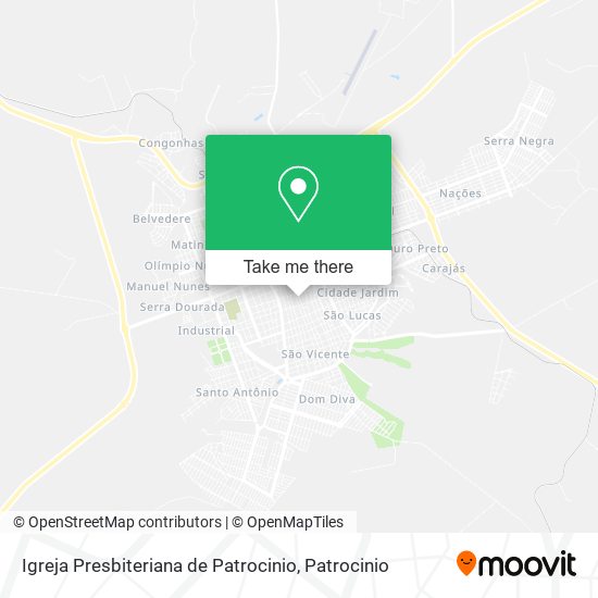 Igreja Presbiteriana de Patrocinio map