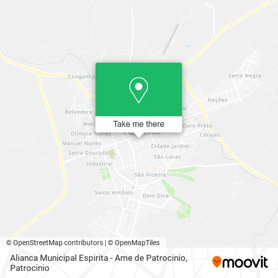 Mapa Alianca Municipal Espirita - Ame de Patrocinio