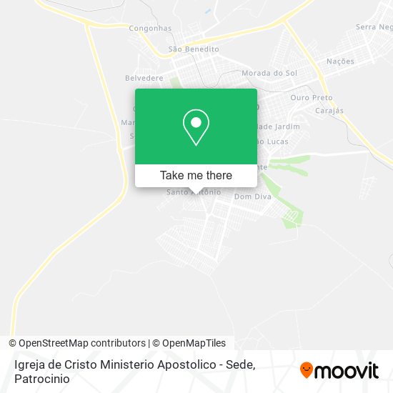 Mapa Igreja de Cristo Ministerio Apostolico - Sede