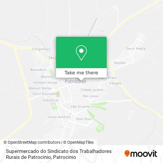 Mapa Supermercado do Sindicato dos Trabalhadores Rurais de Patrocínio