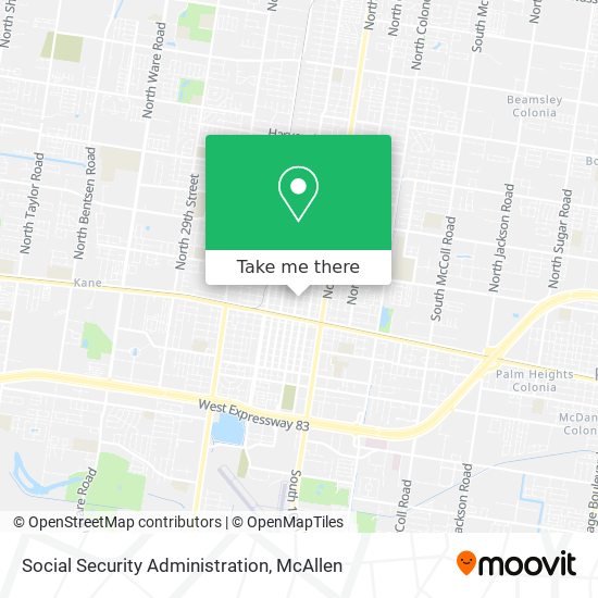 Mapa de Social Security Administration