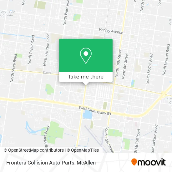 Frontera Collision Auto Parts map