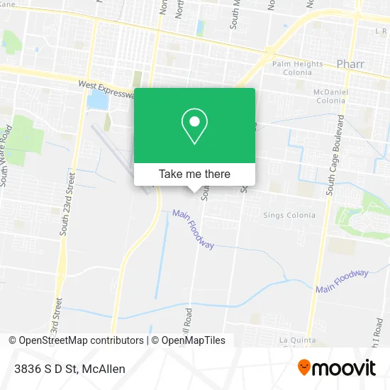 3836 S D St map