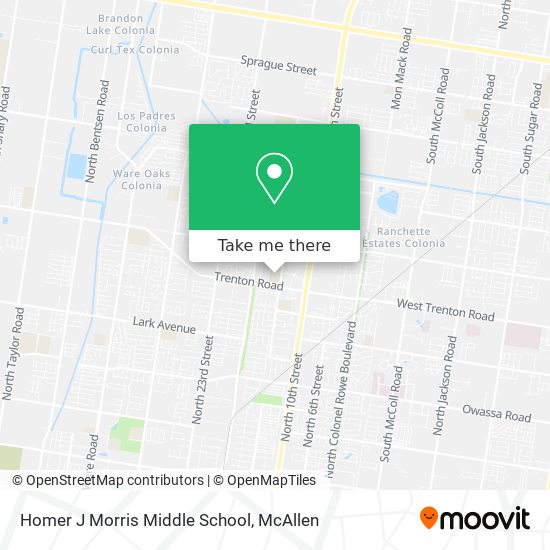 Homer J Morris Middle School map