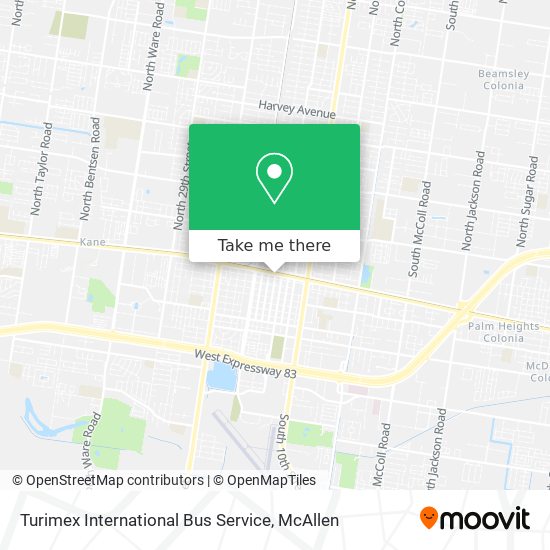 Turimex International Bus Service map