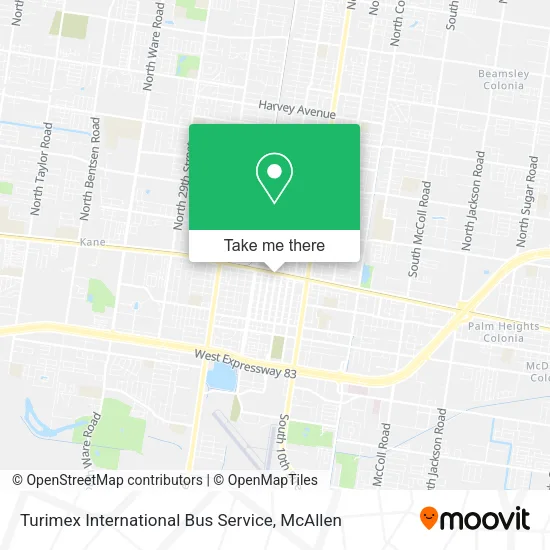 Mapa de Turimex International Bus Service