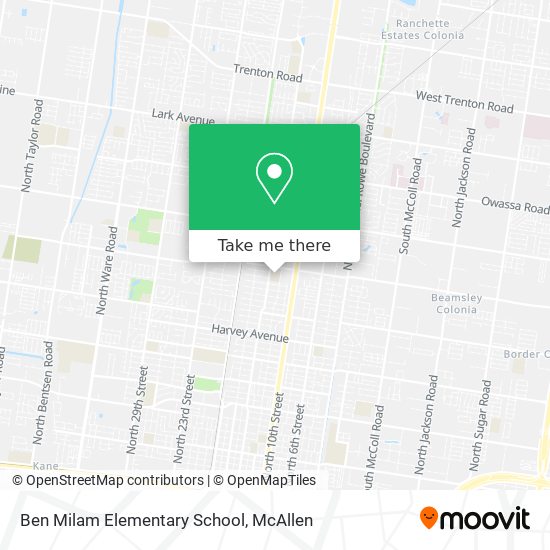 Ben Milam Elementary School map