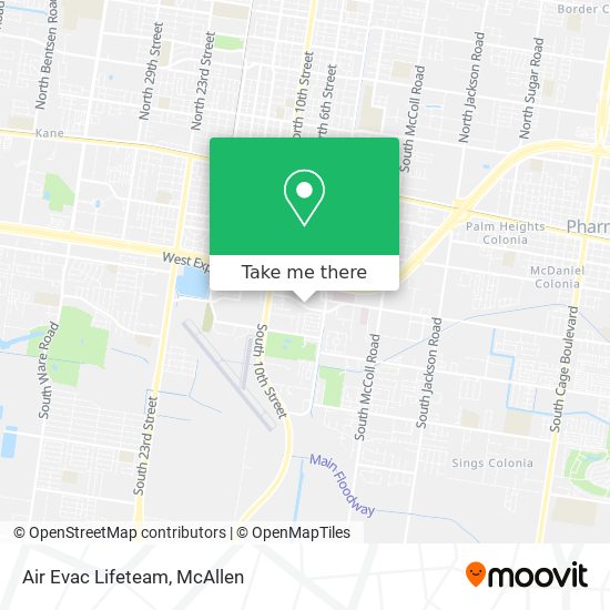 Mapa de Air Evac Lifeteam