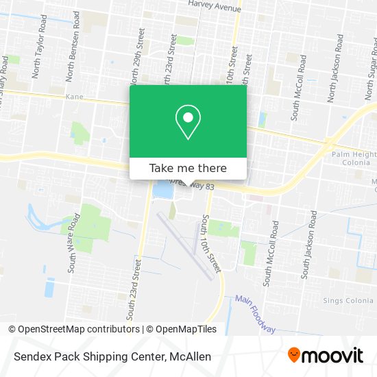 Mapa de Sendex Pack Shipping Center