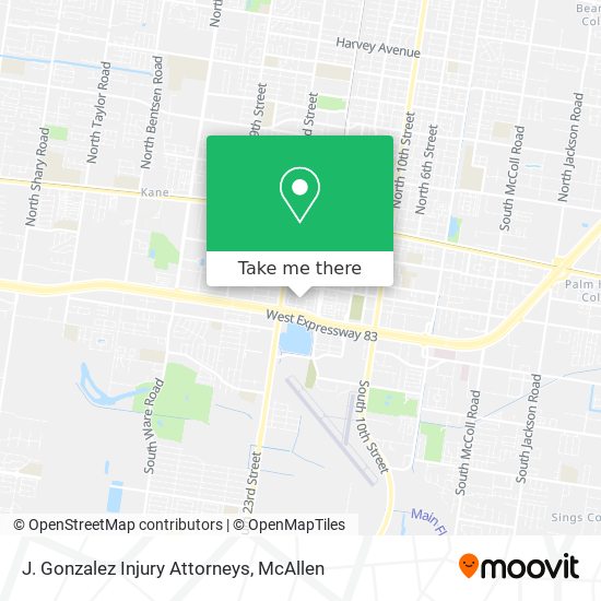 Mapa de J. Gonzalez Injury Attorneys