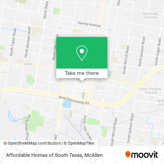 Affordable Homes of South Texas map