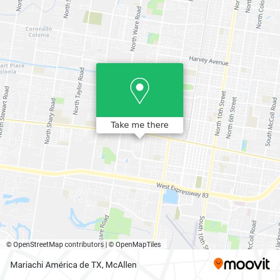 Mariachi América de TX map