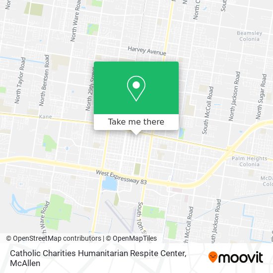 Catholic Charities Humanitarian Respite Center map