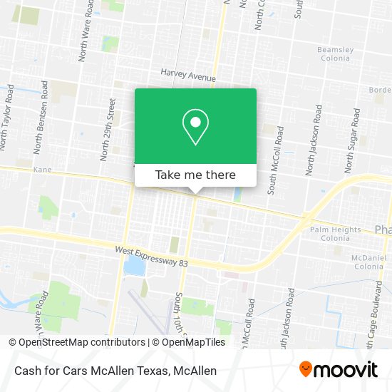 Mapa de Cash for Cars McAllen Texas