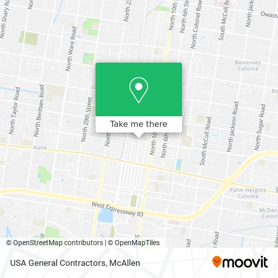 USA General Contractors map