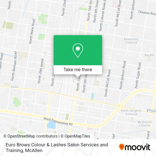 Mapa de Euro Brows Colour & Lashes Salon Services and Training