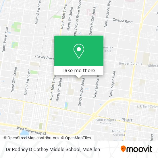 Dr Rodney D Cathey Middle School map