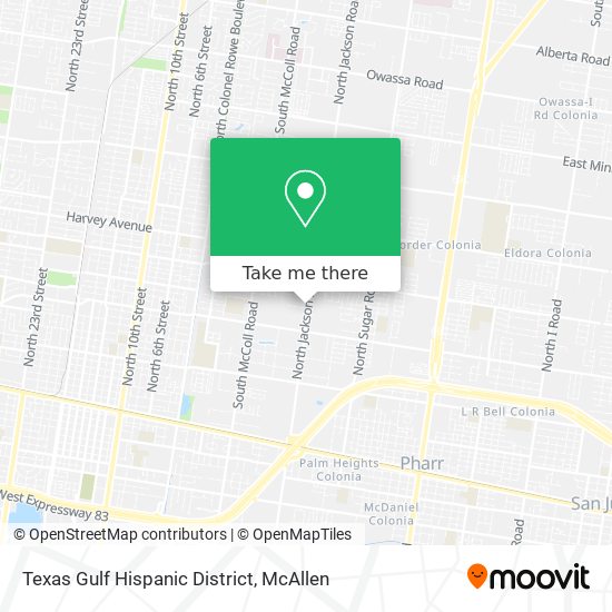 Mapa de Texas Gulf Hispanic District