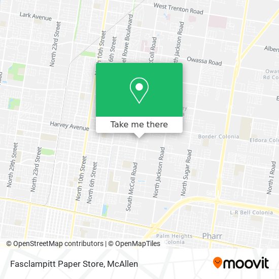 Mapa de Fasclampitt Paper Store