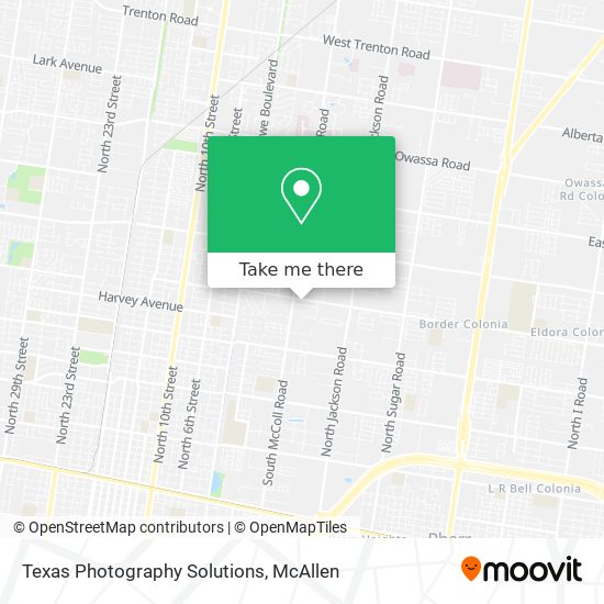 Mapa de Texas Photography Solutions