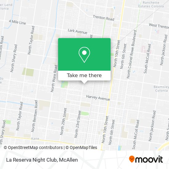 Mapa de La Reserva Night Club