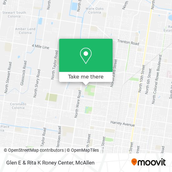 Glen E & Rita K Roney Center map