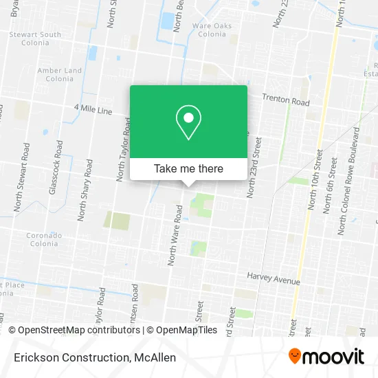 Erickson Construction map