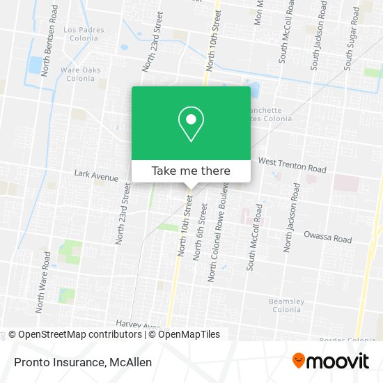 Pronto Insurance map