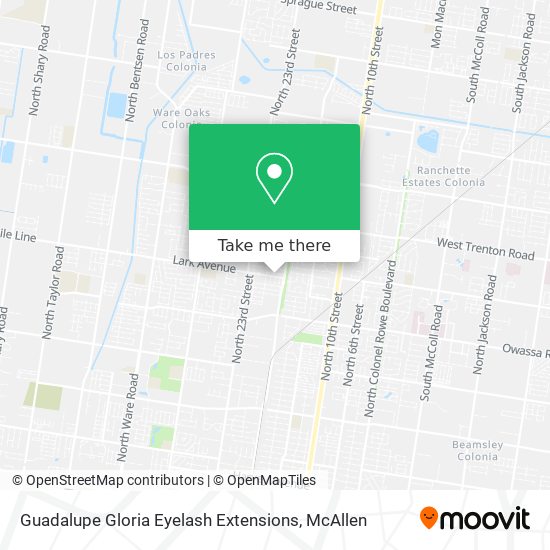 Guadalupe Gloria Eyelash Extensions map