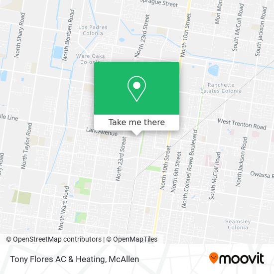 Tony Flores AC & Heating map