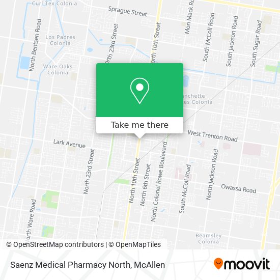 Saenz Medical Pharmacy North map